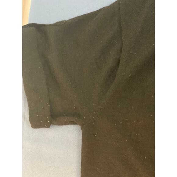 Ann Taylor Loft Short Sleeve‎ Open Front Knit Cardigan with Pickets Black Size L - Picture 9 of 9